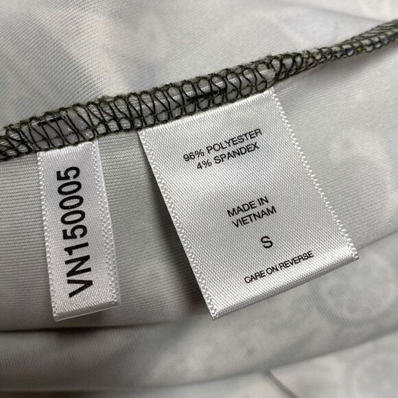 New York & Company Olive Print Bell Sleeve Dress Size Small - Picture 6 of 7